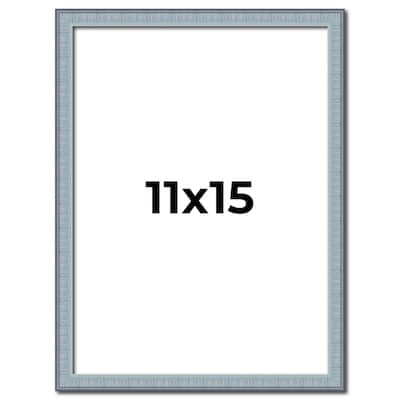 11x15 Frame Rustic Sky Blue Solid Wood Picture Frame | 0.75 Inch