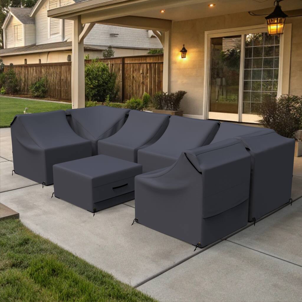 Forever Patio Outdoor Patio Furniture Cover Set ( Set of 7 ) - 28 x 29 x 29