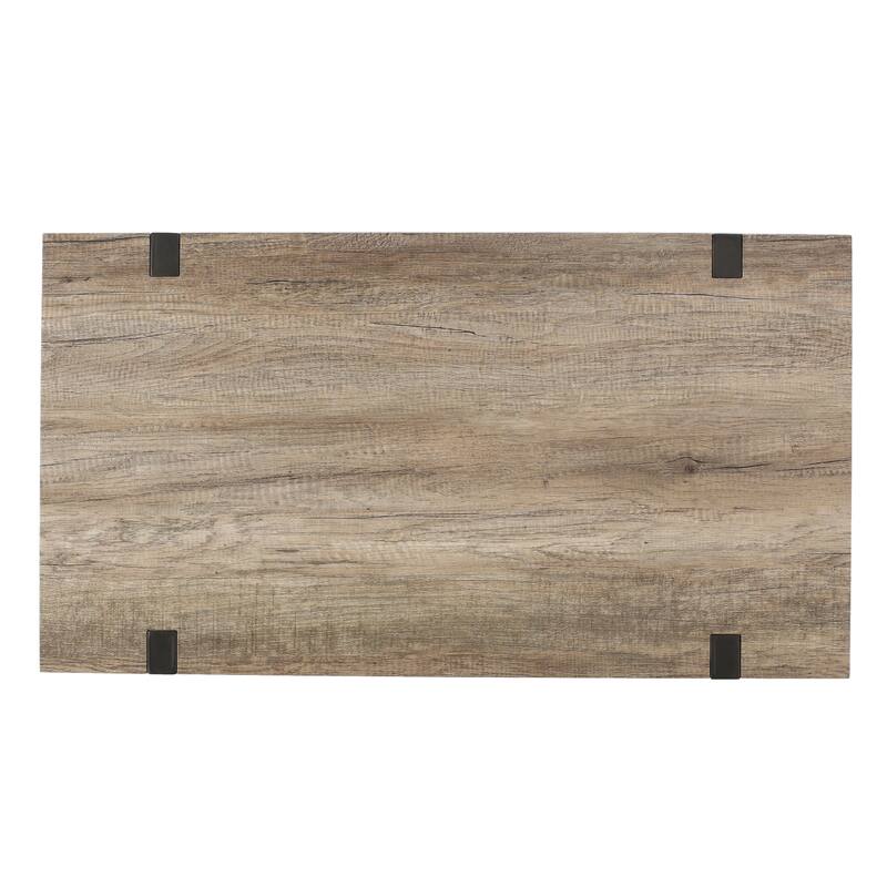 Grey Coffee Table with Black Legs,MDF Construction