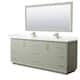Option Light Green / Carrara Cultured Marble Top / Satin