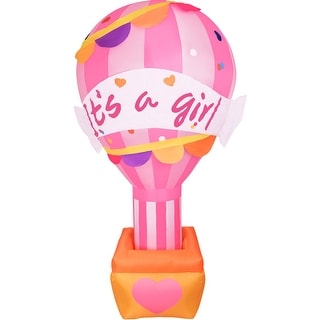 Fraser Hill Farm 10-Ft. Tall It's a Girl Outdoor Blow-Up Inflatable w/Lights & Storage Bag for Baby Shower Celebration Party