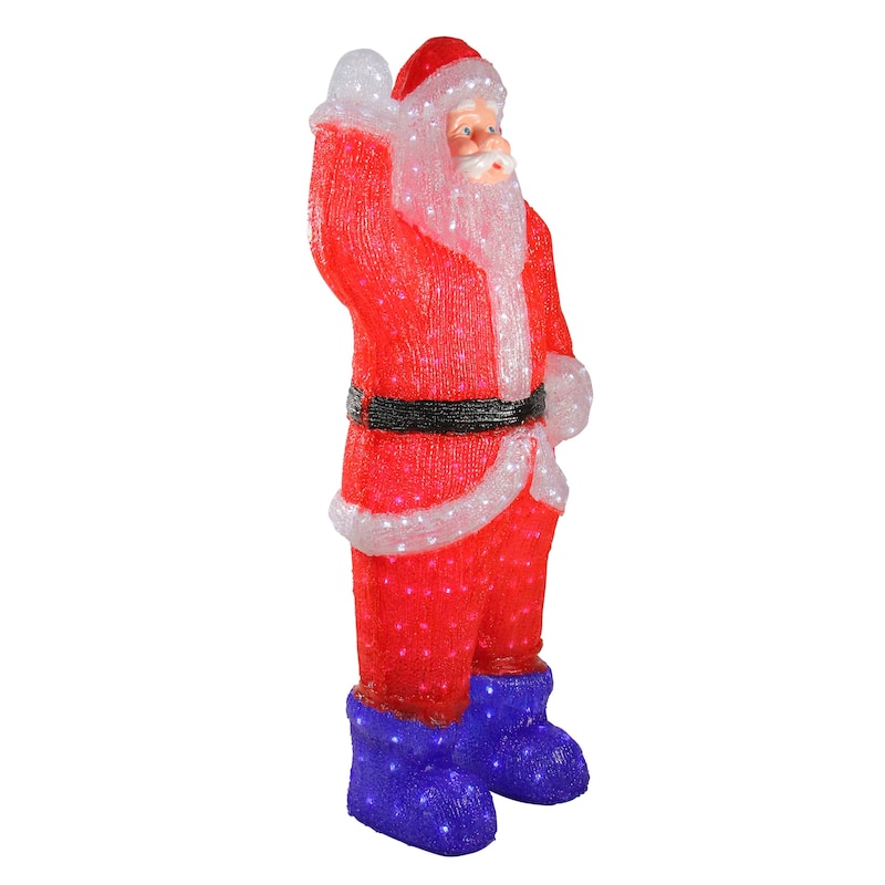 Lighted Commercial Grade Santa Claus Christmas Decor 3.75' Red Blue