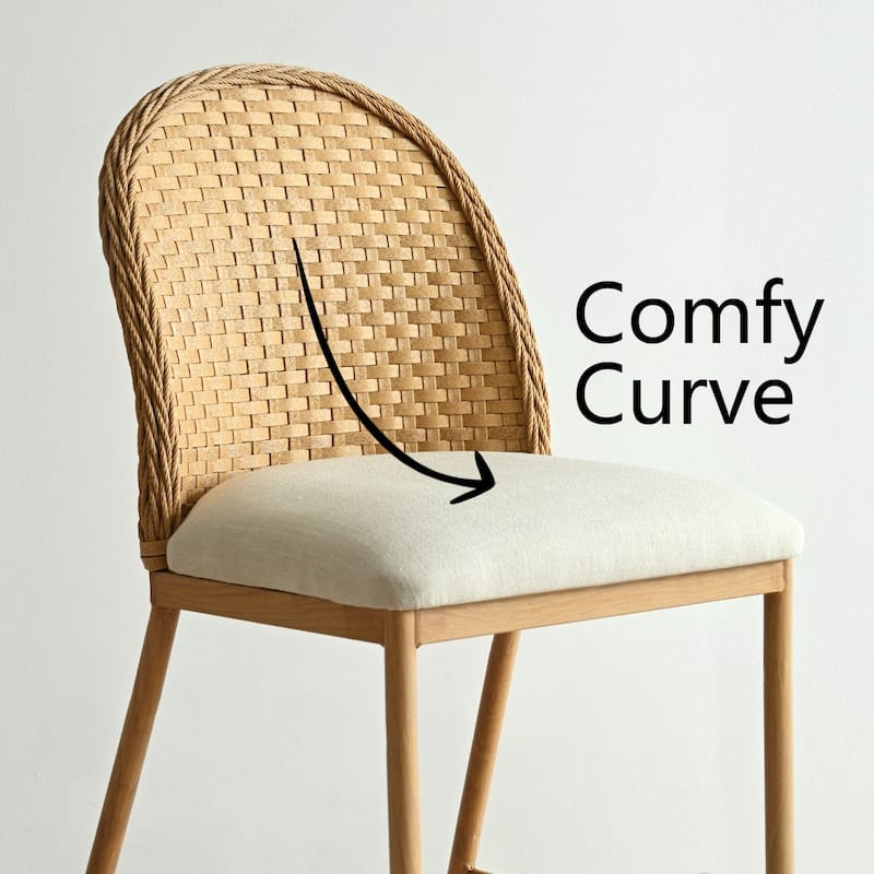 Coastal Rattan Counter Stool Single