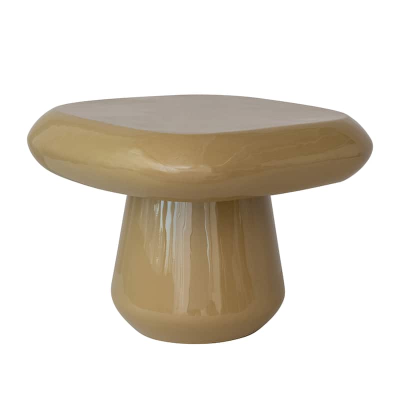 Enameled Metal Table - Brown