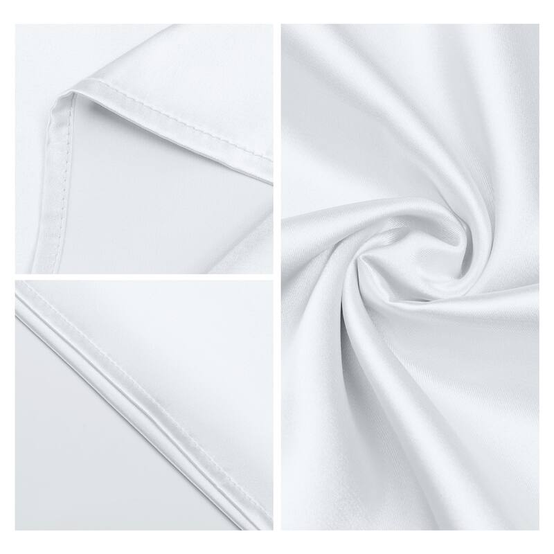 Breathable Pillow Case with Envelope Pillowcases w Eye Mask, Hair Band - White