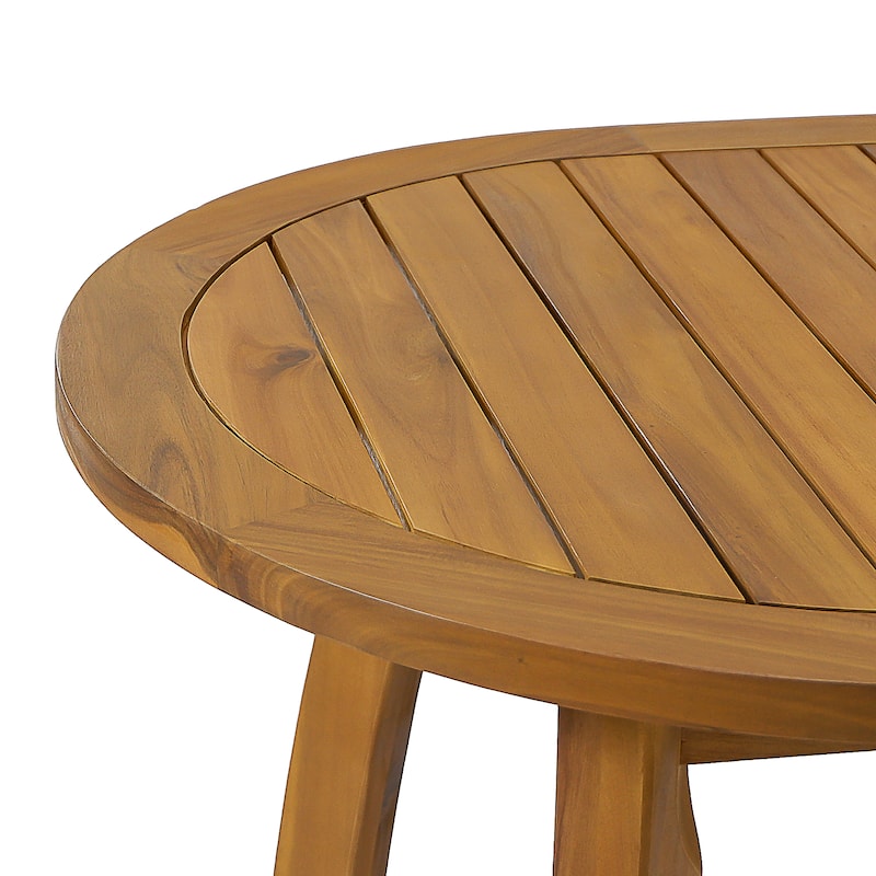 Christopher Knight Home - Arly Outdoor Acacia Wood Dining Set with Woven Wicker Chairs & 70" Oval Dining Table