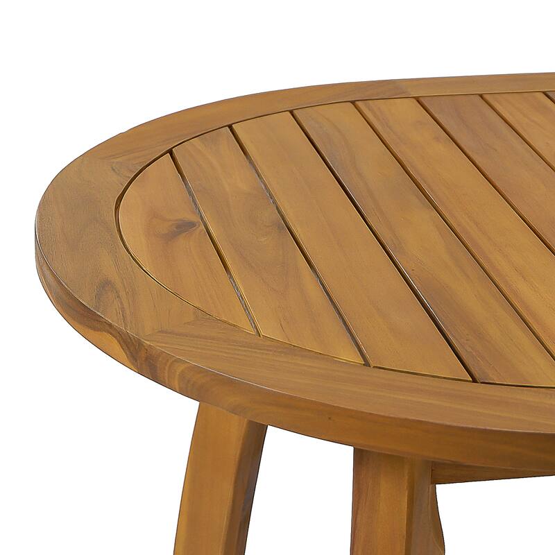 Christopher Knight Home - Tsuneko 7-Piece Outdoor Acacia Wood Dining Set with Woven Wicker Chairs & 70" Oval Dining Table