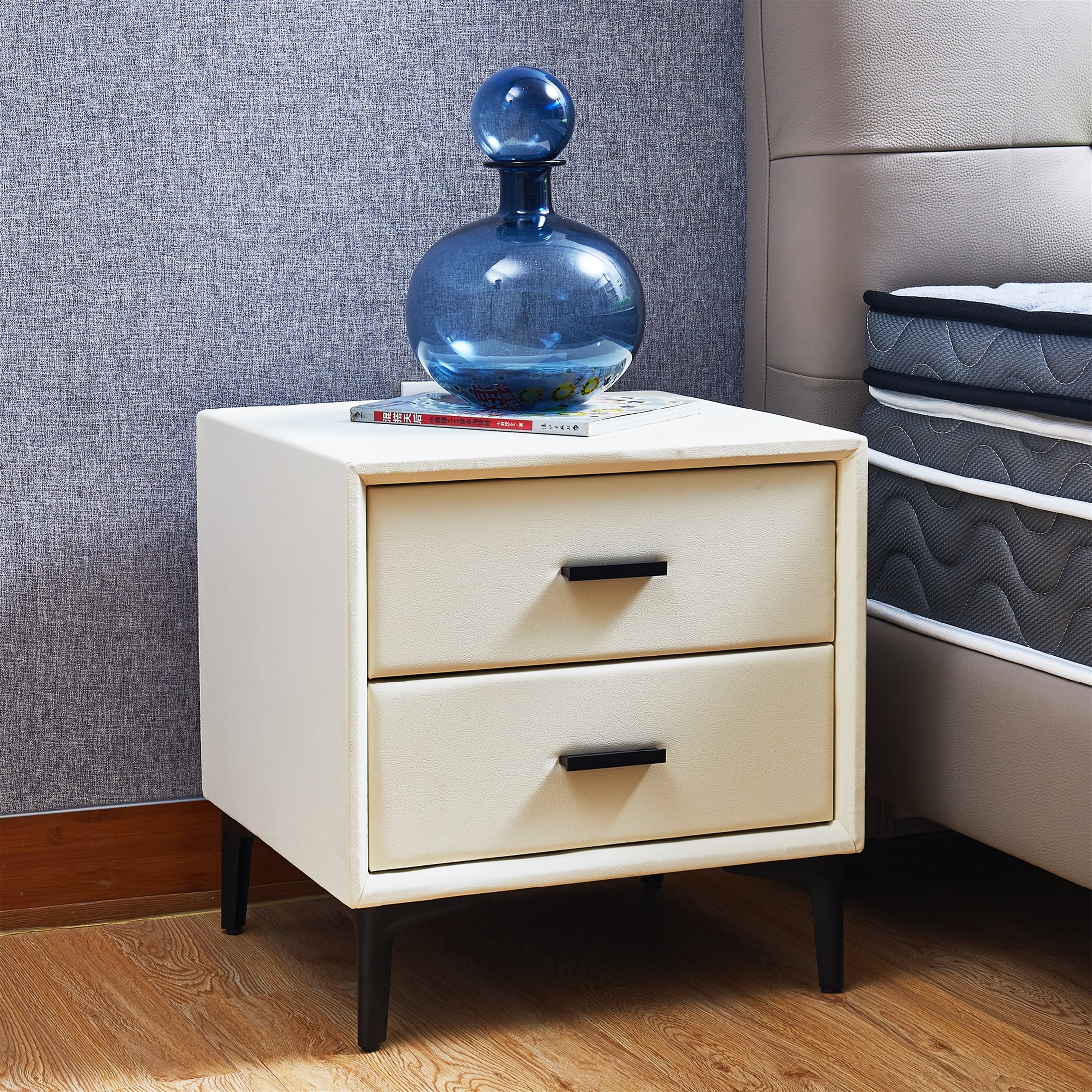 Leather nightstand top