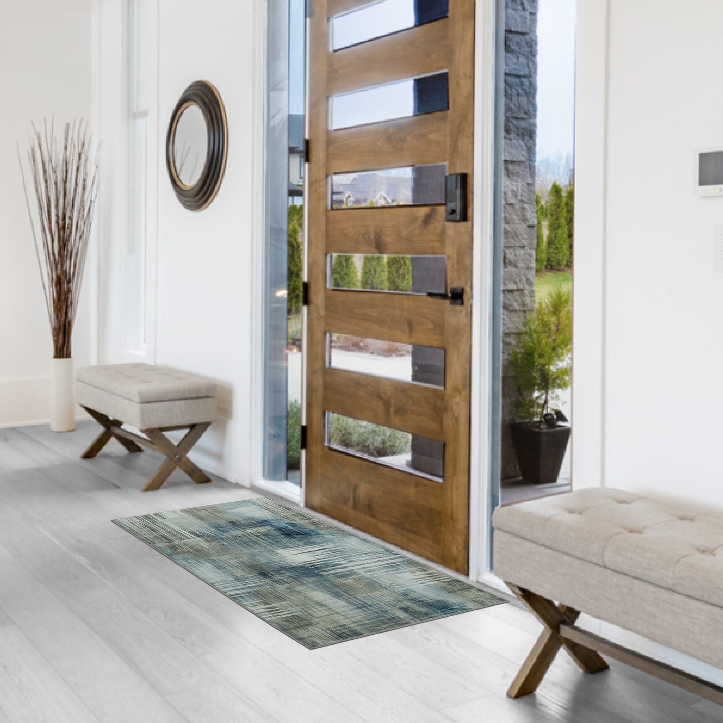 Jean Pierre New York Katara Dream Chenille-Läufer 60x152 Cm – Rutschfest, Maschinenwaschbar, Nerzfarben (bedruckt)