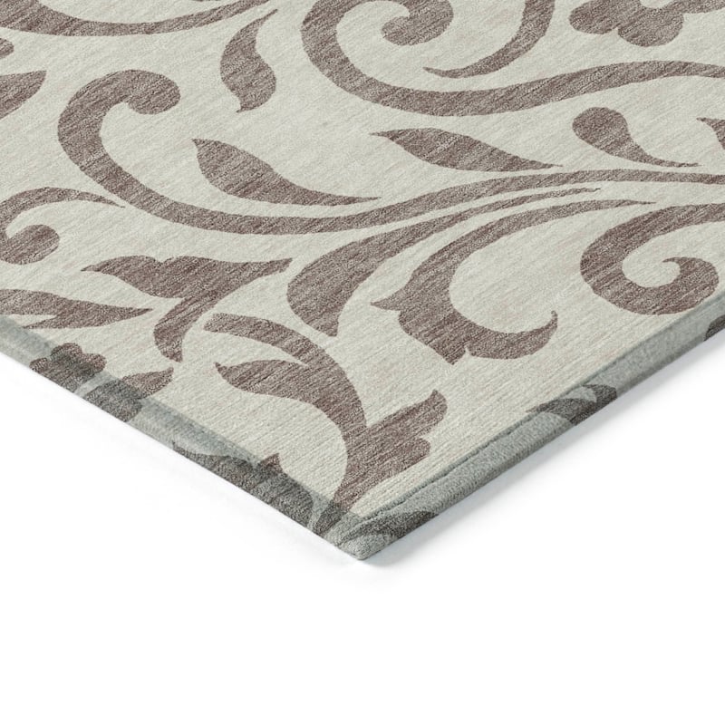 Machine Washable Indoor/ Outdoor Chantille Traditional Elegant Rug