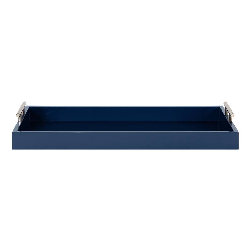 Kate and Laurel Lipton Narrow Rectangle Wood Accent Tray - 10x24