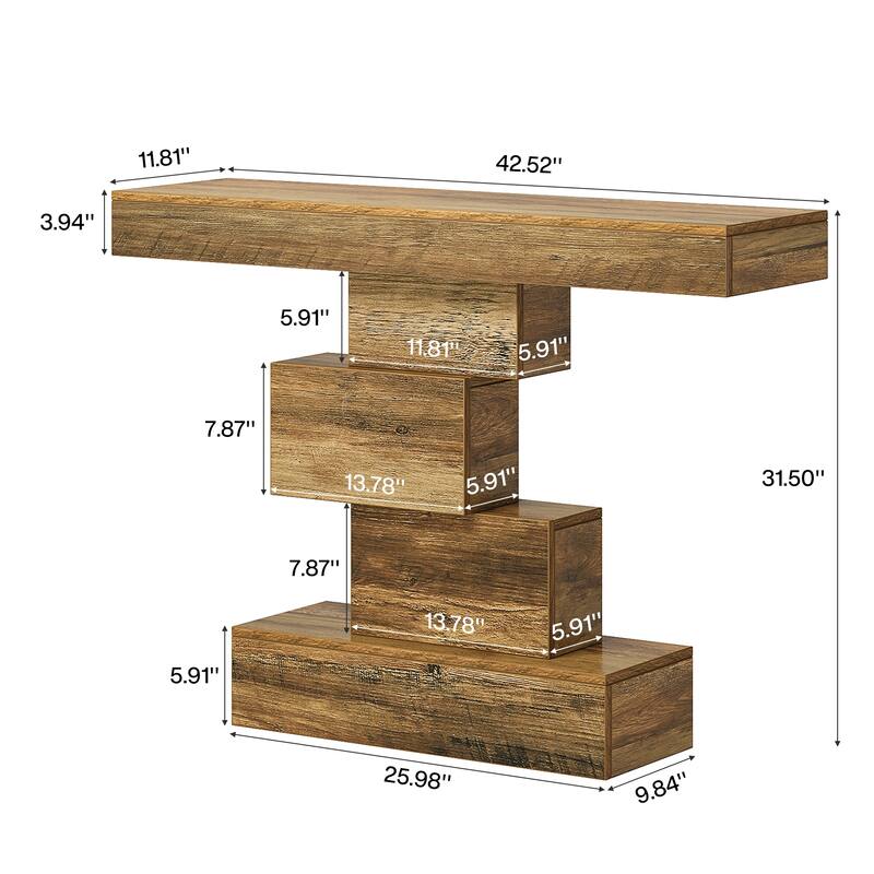 42.5 Inch Modern Narrow Console Sofa Table for Living Room - 11.8"D x 42.5"W x 31.5"H