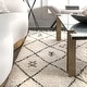preview thumbnail 13 of 14, Nuloom Ivory Contemporary Soft Marrakech Diamond Trellis Aztec Tassel Shag Rug