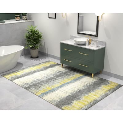 Domani Grove Machine Washable Contemporary In Stripes Area Rug