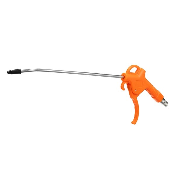 Air Blow Gun with 11-Inch Long Angled Nozzle 1/4PT Removable Rubber Tip , Orange