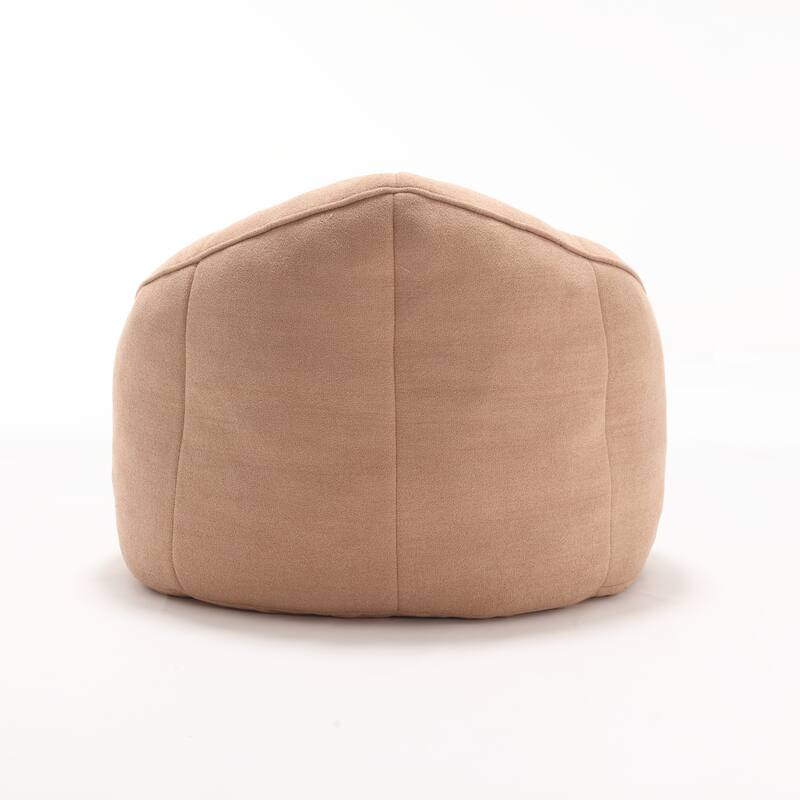 Tan Modern 40" Microfiber Upholstered Accent Chair with Ottoman and Padded Foam Padding Compressed for Living Room