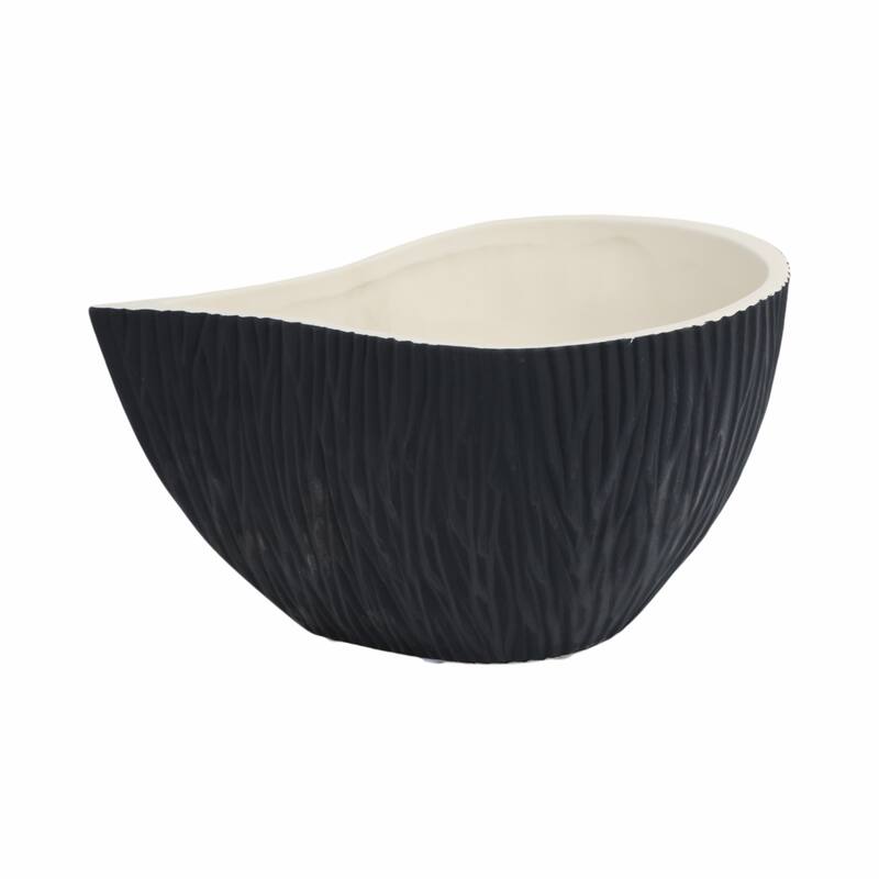 Teardrop Textured Decorative Bowl for Home Decor - Black and White