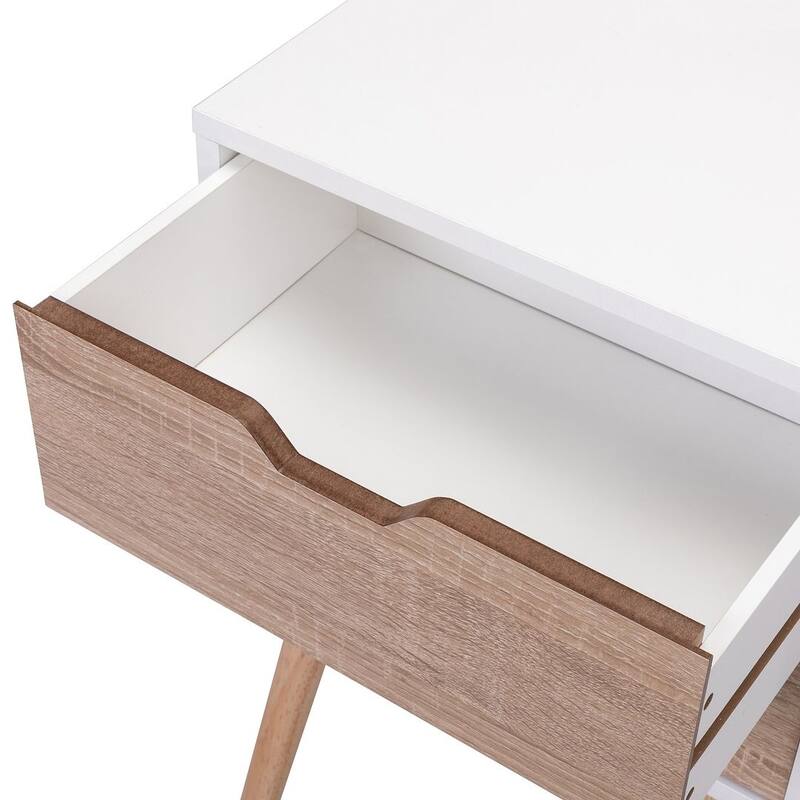 Set of 2 Modern Nightstand with 2 Drawers