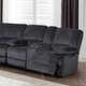 preview thumbnail 9 of 9, Kevin Upholstered Reclining Loveseat Gentle Lower Lumbar Massage