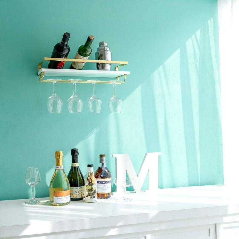 Wall Mounted Wine Rack Set of 2 - 16.9"D x 6.3"W x 5.1"H