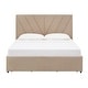 preview thumbnail 4 of 17, Arlert V-Channel Headboard Storage Platform Bed by iNSPIRE Q Modern