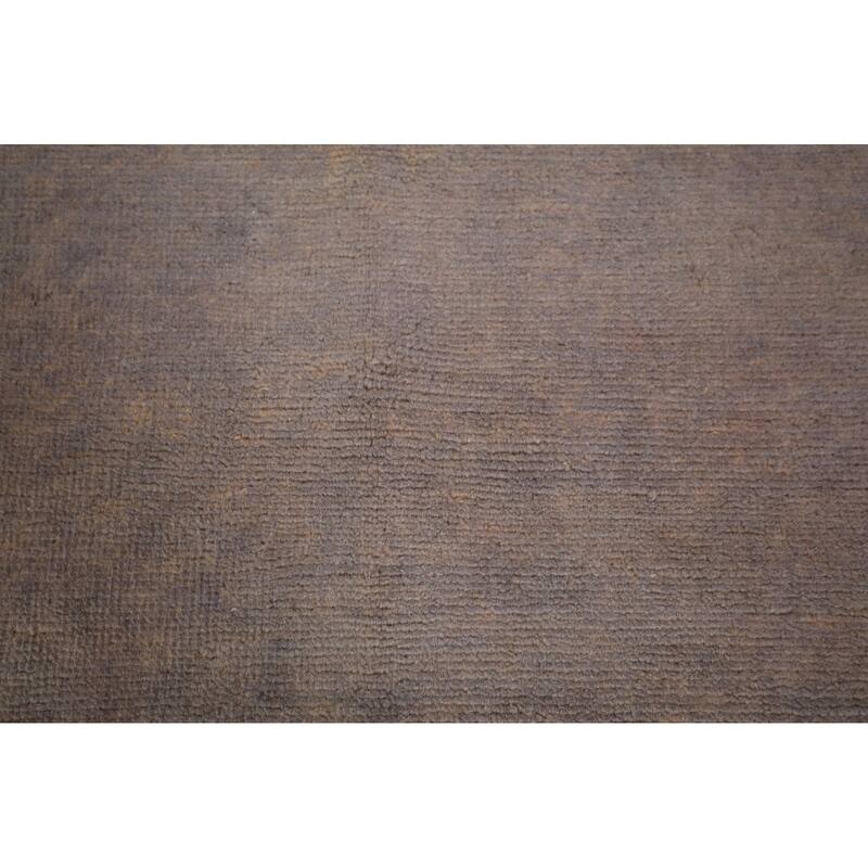 Gray & Beige Modern Gabbeh Oriental Area Rug Handmade Wool Carpet - 6'8" x 8'10"