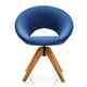 preview thumbnail 24 of 42, Costway Mid Century Modern Swivel Accent Chair Fabric Armchair Velvet - 27'' x 22'' x 32.5''