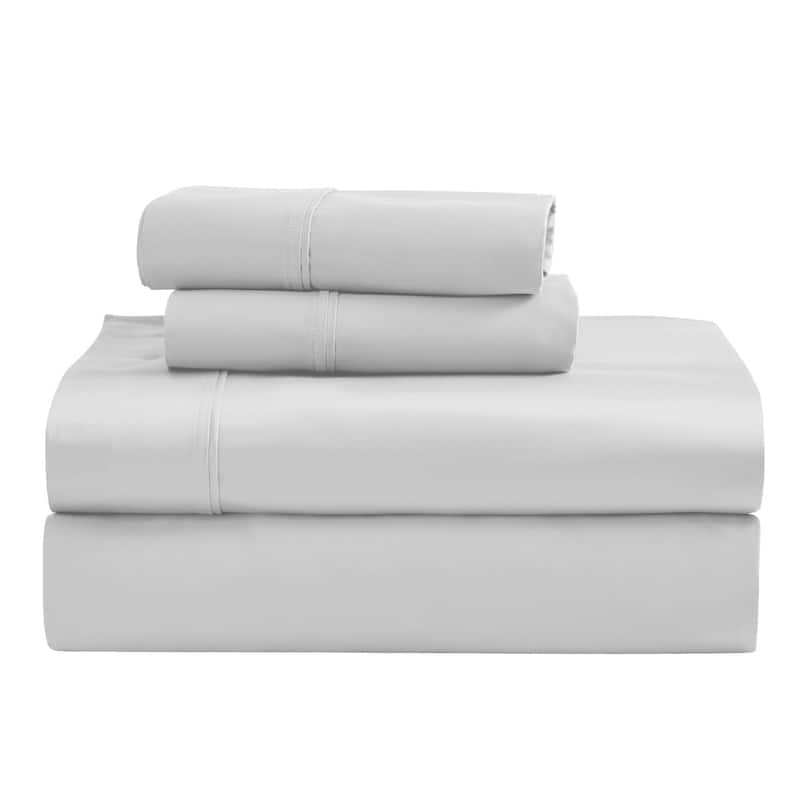 Blue Nile Mills 1200 Thread Count Egyptian Cotton Deep Pocket Sheet Set - Platinum - King