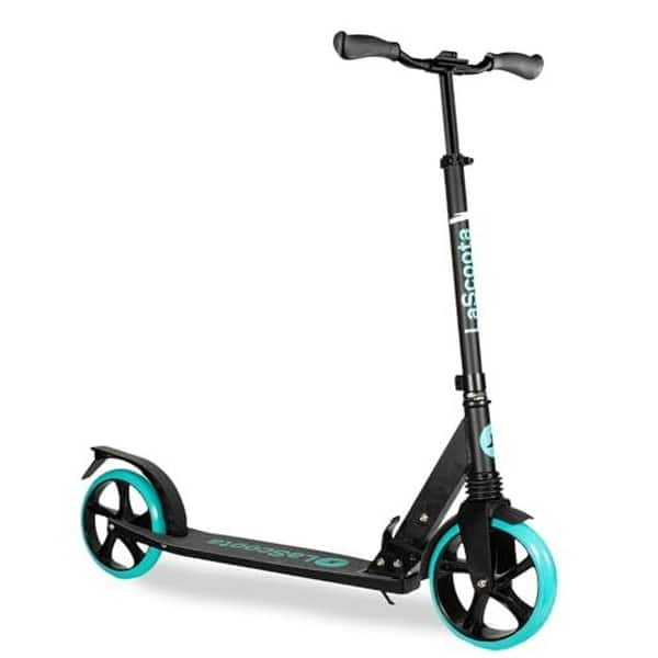slide 2 of 9, Lascoota Kick Scooter for Adults & Teens. Lightweight Foldable Scooter with 8" Wheels