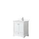 Option White, Chrome Trim, Carrara Cultured Marble Top