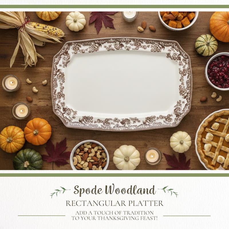 Spode Delamere Rectangular Platter - 17.5 inch