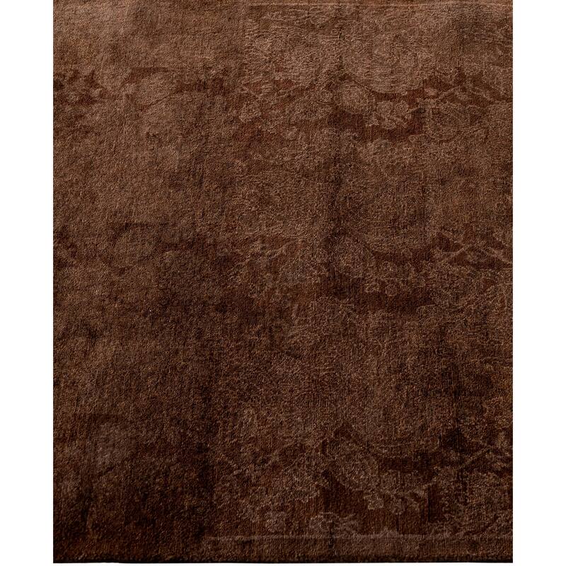 Overdyed One-of-a-Kind Hand-Knotted Runner Rug - Brown - 2' 8" x 11' 9"