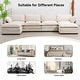 preview thumbnail 10 of 150, Corduroy Sectional Sofa with Removable Ottomans & Ultra-soft Cushions for Living Room & Bedroom