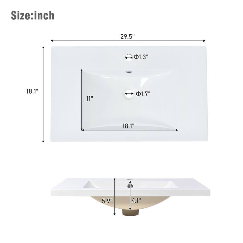 30" Bathroom vanity
