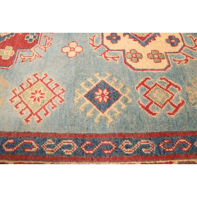 ECARPETGALLERY Hand-knotted Finest Ghazni Light Blue Wool Rug - 5'0 x 7'1