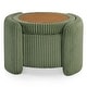 preview thumbnail 29 of 29, 247 Shop At Home Modern Round Chenille Storage Ottoman with Flip Top