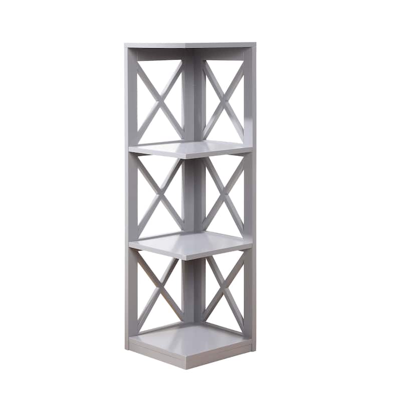 Convenience Concepts Oxford 3 Tier Corner Bookcase