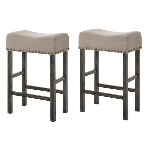 Forster Counter Height Stools (Set of 2) with NailheadTrim Bed Bath