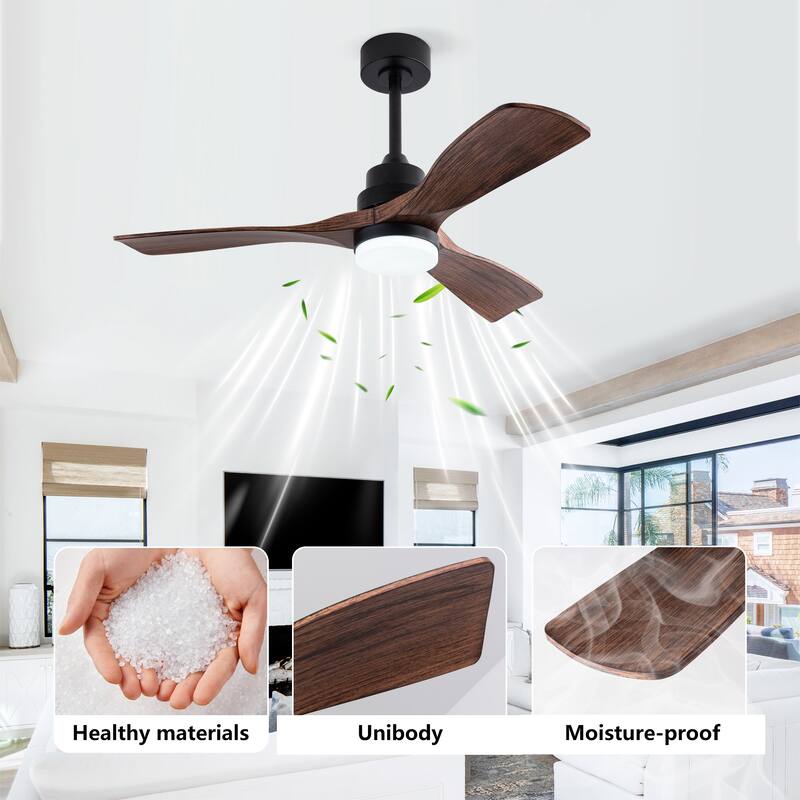 42" Ceiling Fans with Lights and Remote, Noiseless Reversible DC Motor