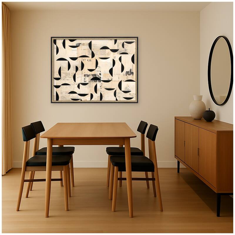 Kate and Laurel Half Moon Bay by Felicia Dadak Framed Mounted Canvas Wall Art Print