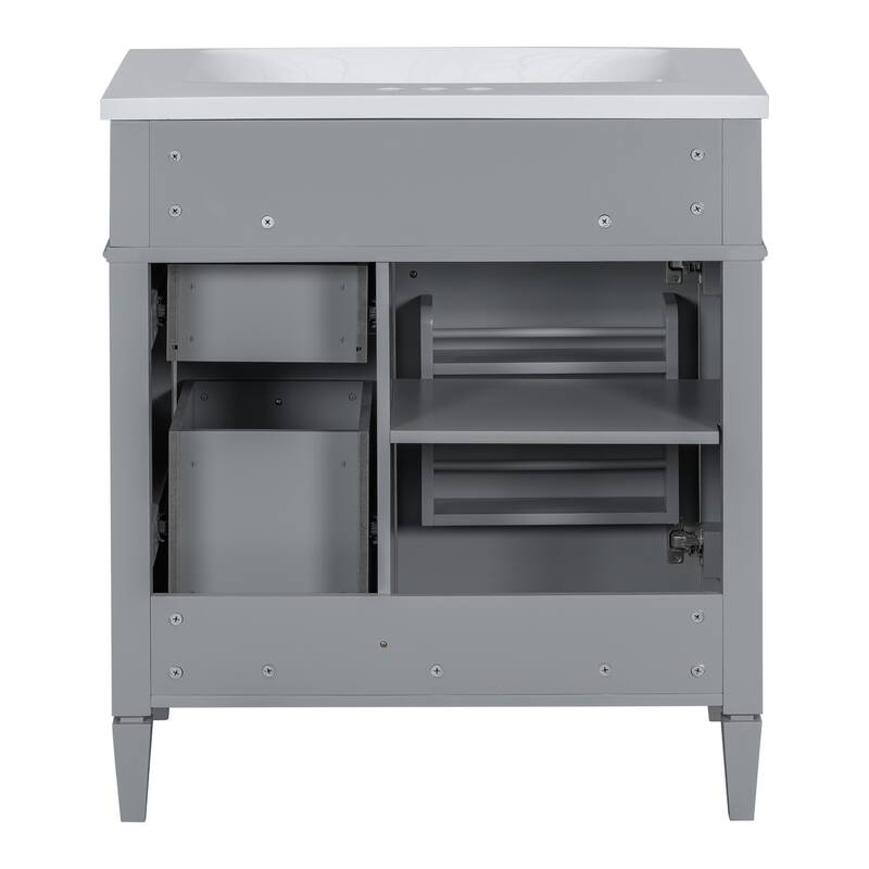 30"Wall Mounted Bathroom Vanity with Resin Sink
