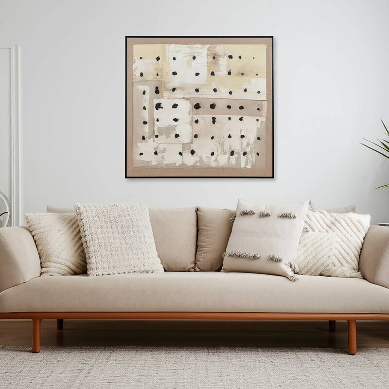Canvas Wall Art Wood Frame Textured Design for Home Office - 40" Multi