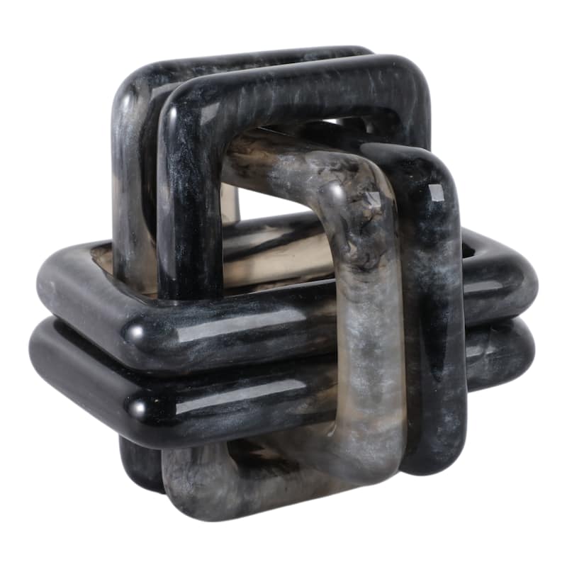 Modern Resin Decorative Object Knot Sleek and Stylish Accent Piece - 6" x 6" x 6"