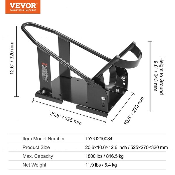 VEVOR Motorcycle Wheel Chock Wheel Cradle Holder, For Off-Road
