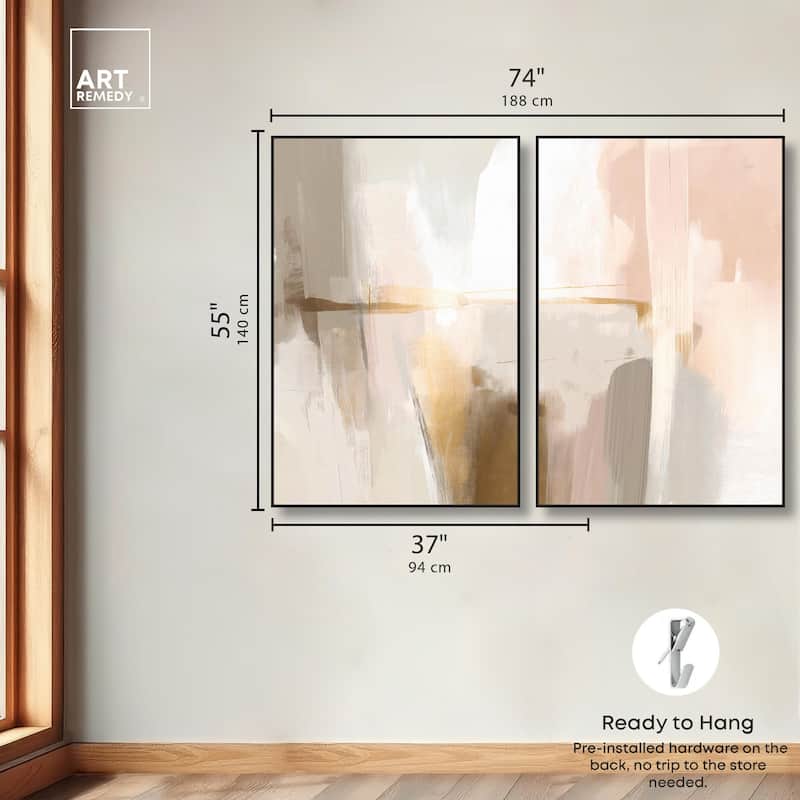 Meditative Hues I Canvas Set of 2 by Art Remedy