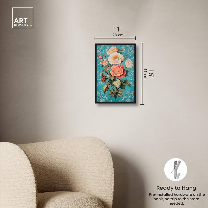 Floral Azure Ascent II Canvas by Art Remedy