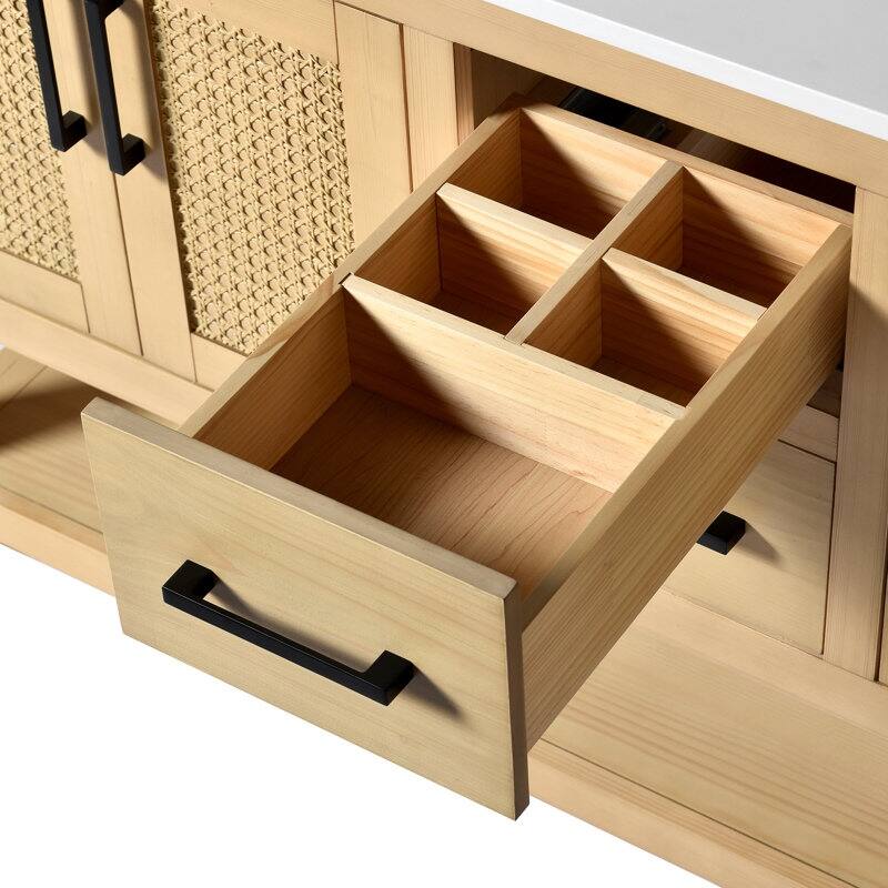 Acroma - 60'' Double Bathroom Vanity With Stone Top