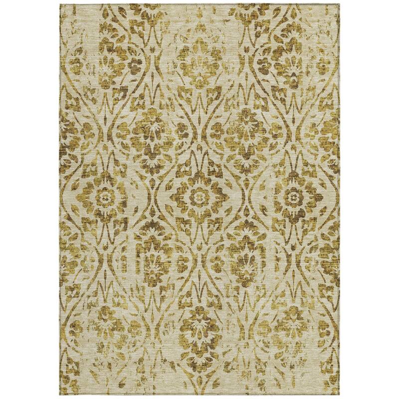 HomeRoots Floral Transitional Rectangle Outdoor Rug