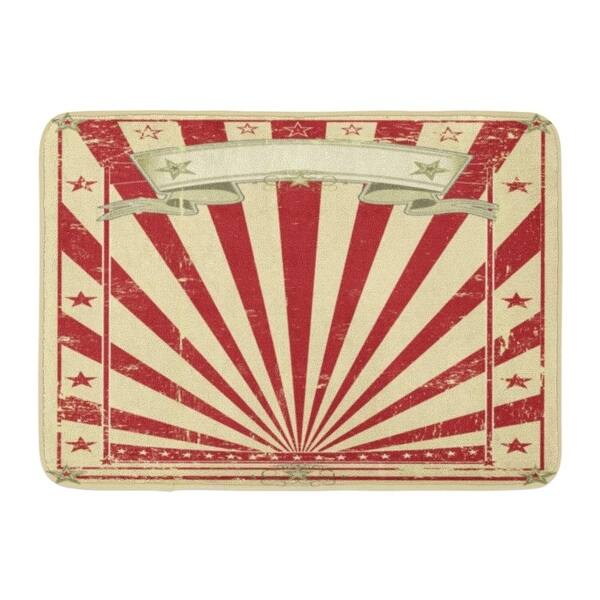 Shop Blue Circus Retro Red Vintage For Your Message Ribbon Abstract Doormat Floor Rug Bath Mat 23 6x15 7 Inch Multi On Sale Overstock 31779446