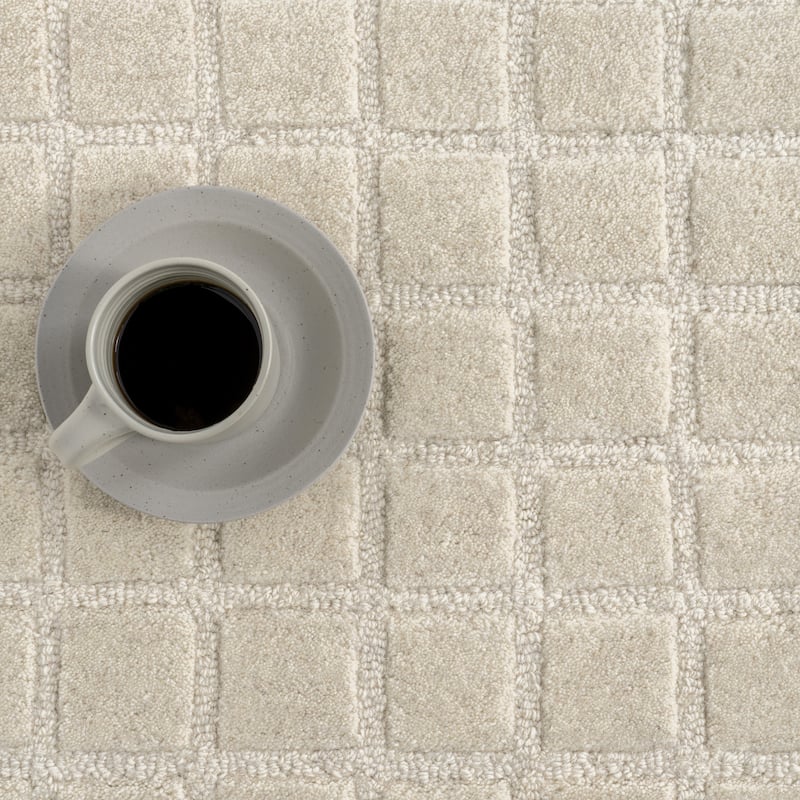 Fritz Checkered Wool Area Rug